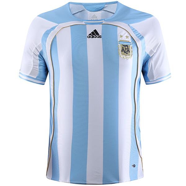 Argentina home retro soccer jersey maillot match men's first sportwear football shirt 2006